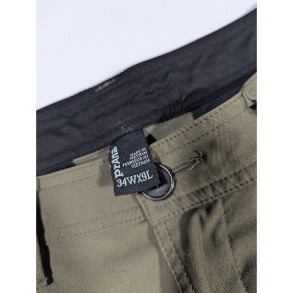 Prana Brion Casual Outdoor Hiking Shorts 34x9 Olive Green Mens - Picture 4 of 9